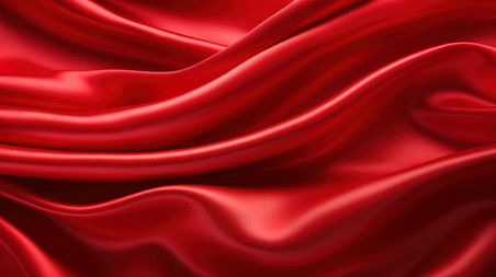 潮国创意红色绸缎柔软褶皱面料17丝绸