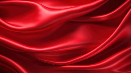 潮国创意红色绸缎柔软褶皱面料16丝绸