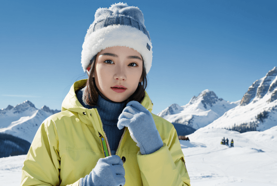 潮国创意女士冬天户外运动健身4