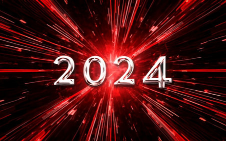 潮国创意创意数字2024潮流新年2024背景