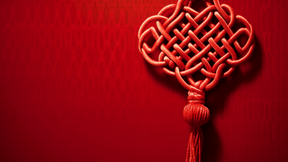 潮国创意中国风新年红色传统中国结春节