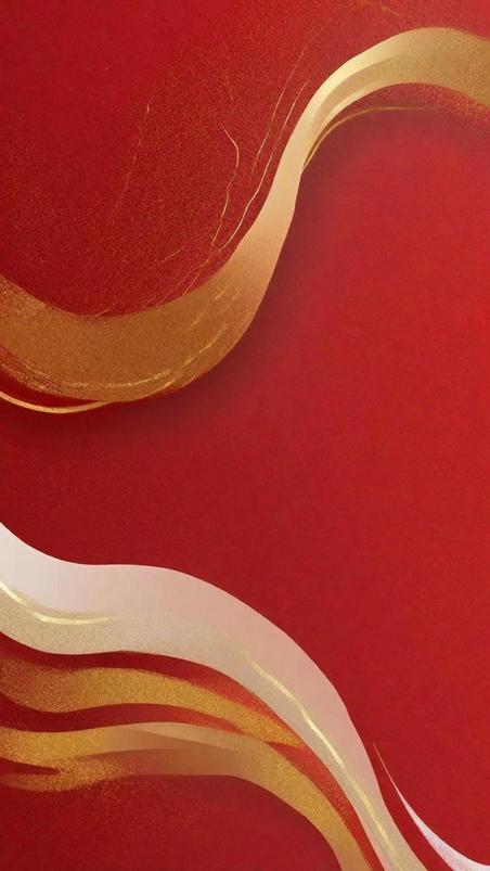 潮国创意新年质感红金抽象流沙纹理底纹16春节元旦