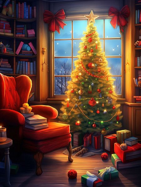 潮国创意圣诞树的房间温暖和谐11