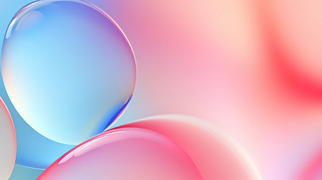 潮国创意彩虹气泡抽象壁纸设计1