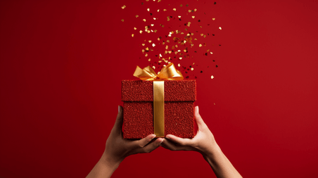 潮国创意圣诞节圣诞礼物盒新年礼物盒背景