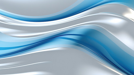 潮国创意金属银色液态流体背景20蓝色抽象商务背景
