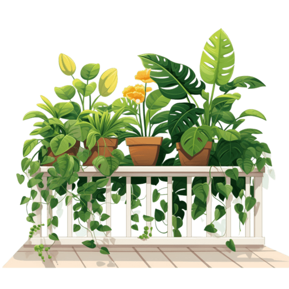 潮国创意阳台花园绿色植物绿植