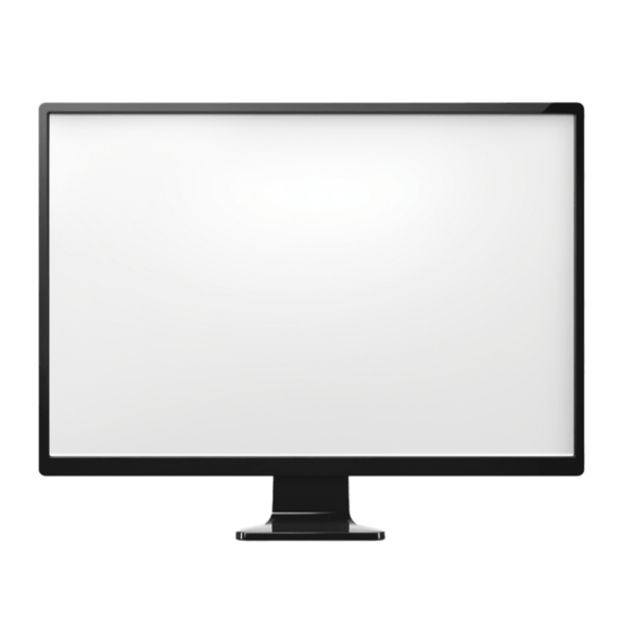 潮国创意黑色木桌上的黑色平板电脑显示器