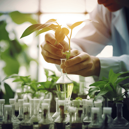 潮国创意农药在植物上的化学实验室测试智慧农业培养蔬菜种植
