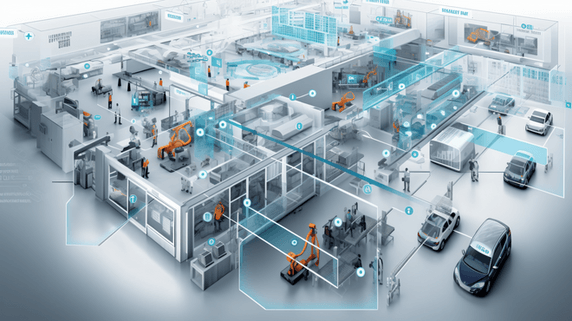 潮国创意汽车工厂智能自动化概念图
