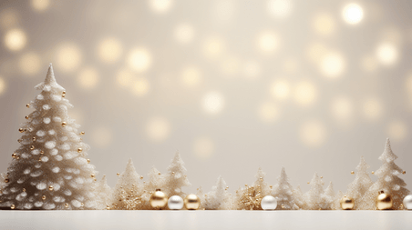 潮国创意圣诞节冬季圣诞树装饰背景13光晕光斑