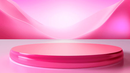 创意粉色现代感圆柱创意背景12电商展台妇女节