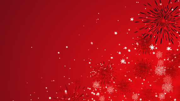红色新年喜庆烟花金色烟花背景新年元旦跨年