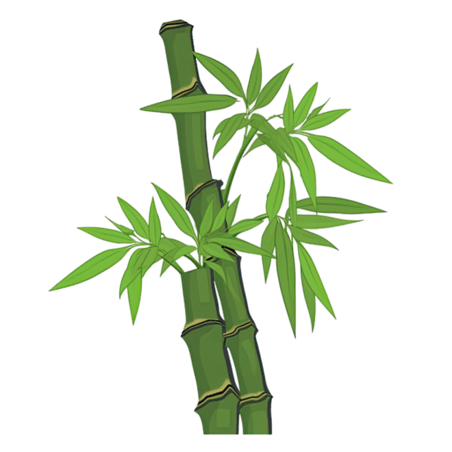 潮国创意卡通手绘绿竹竹子