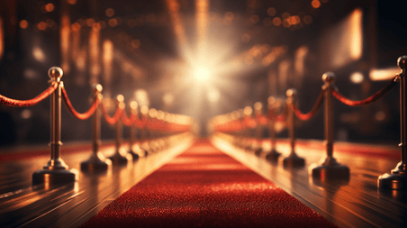 创意红地毯丝绒绳索唯美晚会背景颁奖典礼