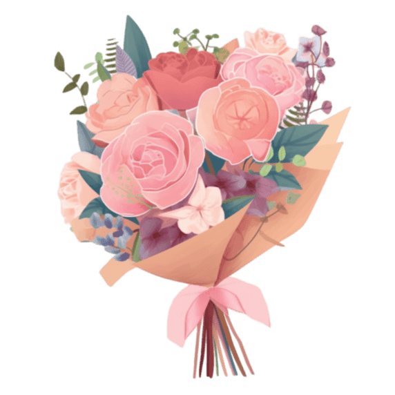 潮国创意卡通母亲节捧花花束情人节