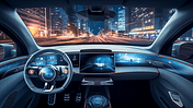 潮国创意未来汽车座舱无人驾驶车辆科技城市