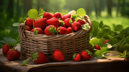 水果篮子产品摄影草莓7生鲜水果