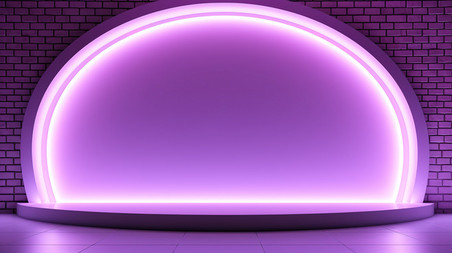 创意浅紫色舞台妇女节直播背景电商3D背景4