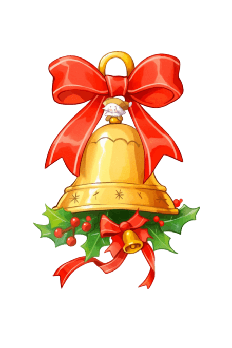 潮国创意圣诞节装饰铃铛手绘元素