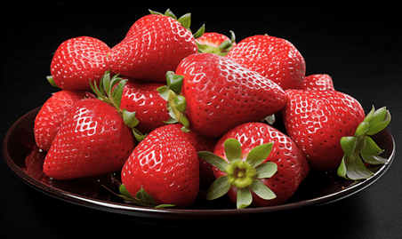潮国创意新鲜可口的草莓特写水果生鲜