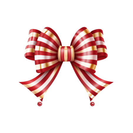 潮国创意圣诞蝴蝶结真实元素立体免扣图案红色