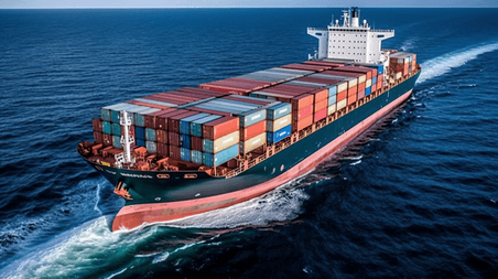 潮国创意港口物流运输海运大海轮船