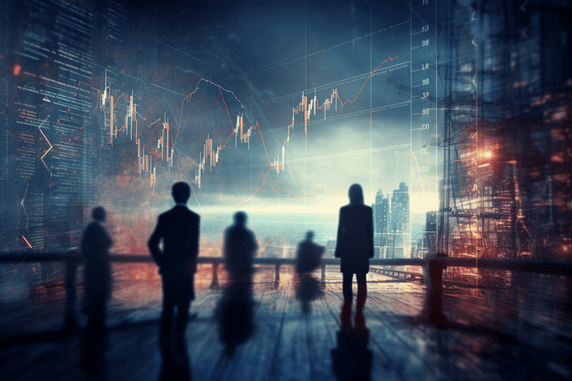 潮国创意数字化商务金融商务办公股市剪影