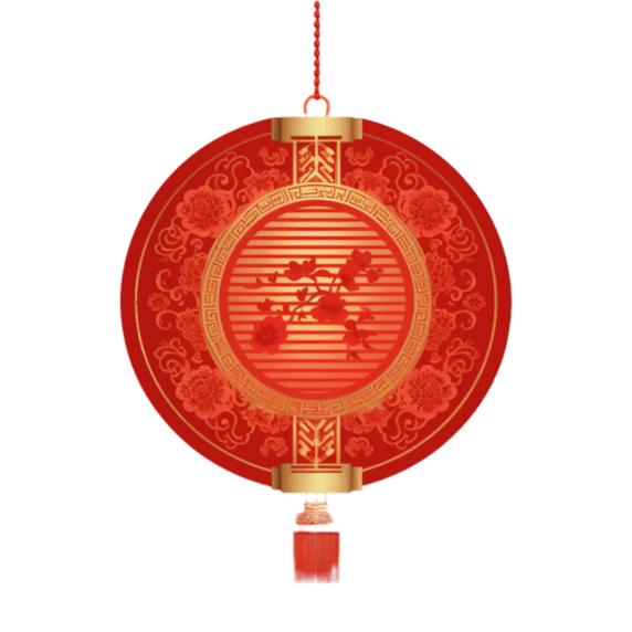 潮国创意元旦新年春节过年喜庆红灯笼元素