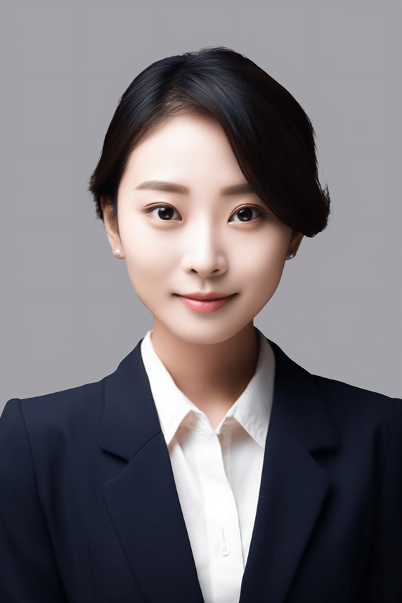 潮国创意职场白领女性亚洲人像半身照