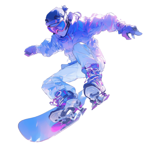 潮国创意滑雪运动员蓝色立体体育亚运会运动员