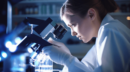 科学家医疗保健研究人员在生命科学实验室从事滴管化学测试的研究