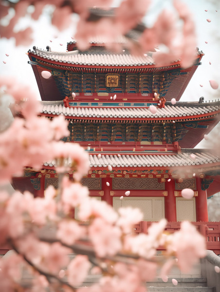 潮国创意北京的春天梅开盛开11故宫古建筑樱花