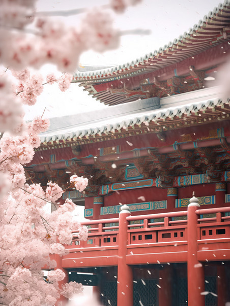 潮国创意北京的春天梅开盛开4故宫古建筑樱花