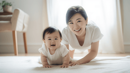 母亲节母子母婴育儿婴儿母亲亲子人像摄影亚洲人像