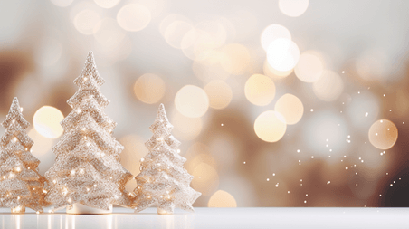 潮国创意圣诞节冬季圣诞树装饰背景11光晕光斑