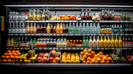 潮国创意超级市场环境拍摄超市货架产品货柜冷柜