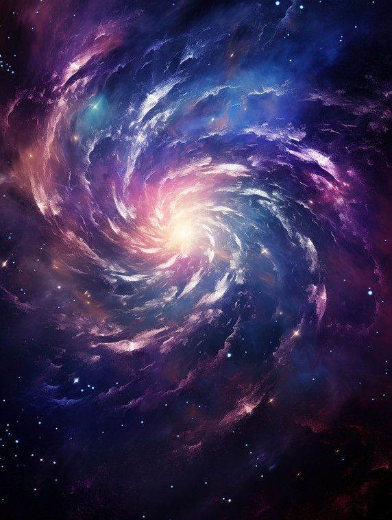 潮国创意旋转的星系恒星和星云在宇宙7银河太空
