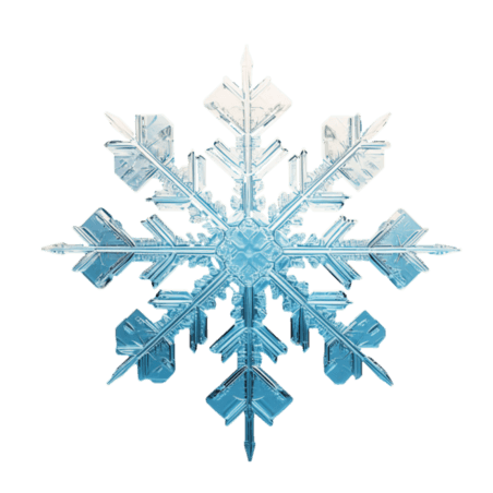 潮国创意创意冰冻雪花元素立体免扣图案冬天