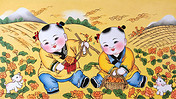 创意传统新年民俗年画杨枊青年画娃娃15图片春节福娃