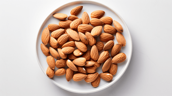 潮国创意营养美味坚果巴旦木零食俯拍