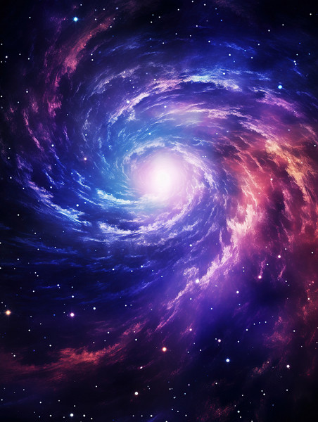 潮国创意旋转的星系恒星和星云在宇宙5
