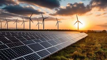 潮国创意太阳能光伏板新能源清洁能源发电电力工程17
