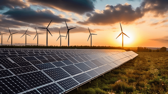 潮国创意太阳能光伏板新能源清洁能源发电电力工程17