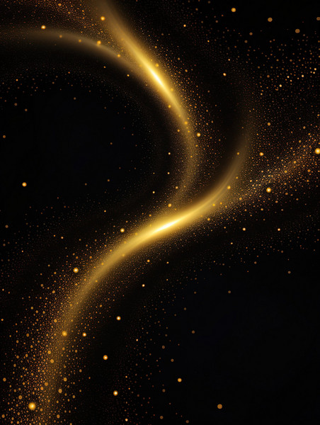 潮国创意金色螺旋线形式抽象背景1黑金色