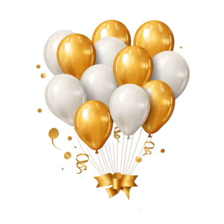 潮国创意生日快乐金色气球漂浮装饰