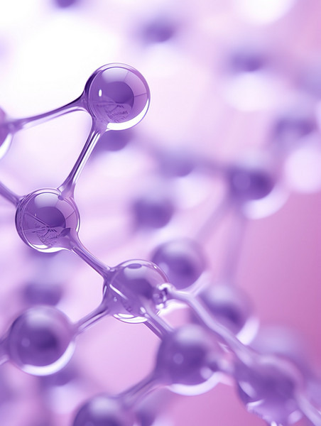 潮国创意紫色水球的分子结构2医美美容
