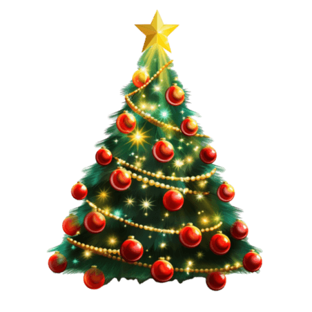 潮国创意圣诞节圣诞树精美装饰元素