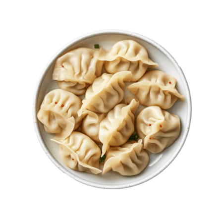 潮国创意饺子食物写实元素立体免扣图案