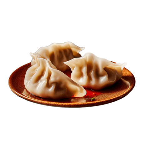 潮国创意饺子食物真实元素立体免扣图案